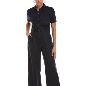 J McLaughlin Linen blend navy jumpsuit
